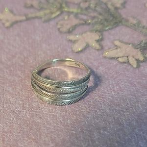 Leaf Oxidized Designer Ring 925 Sterling Silver Size 8